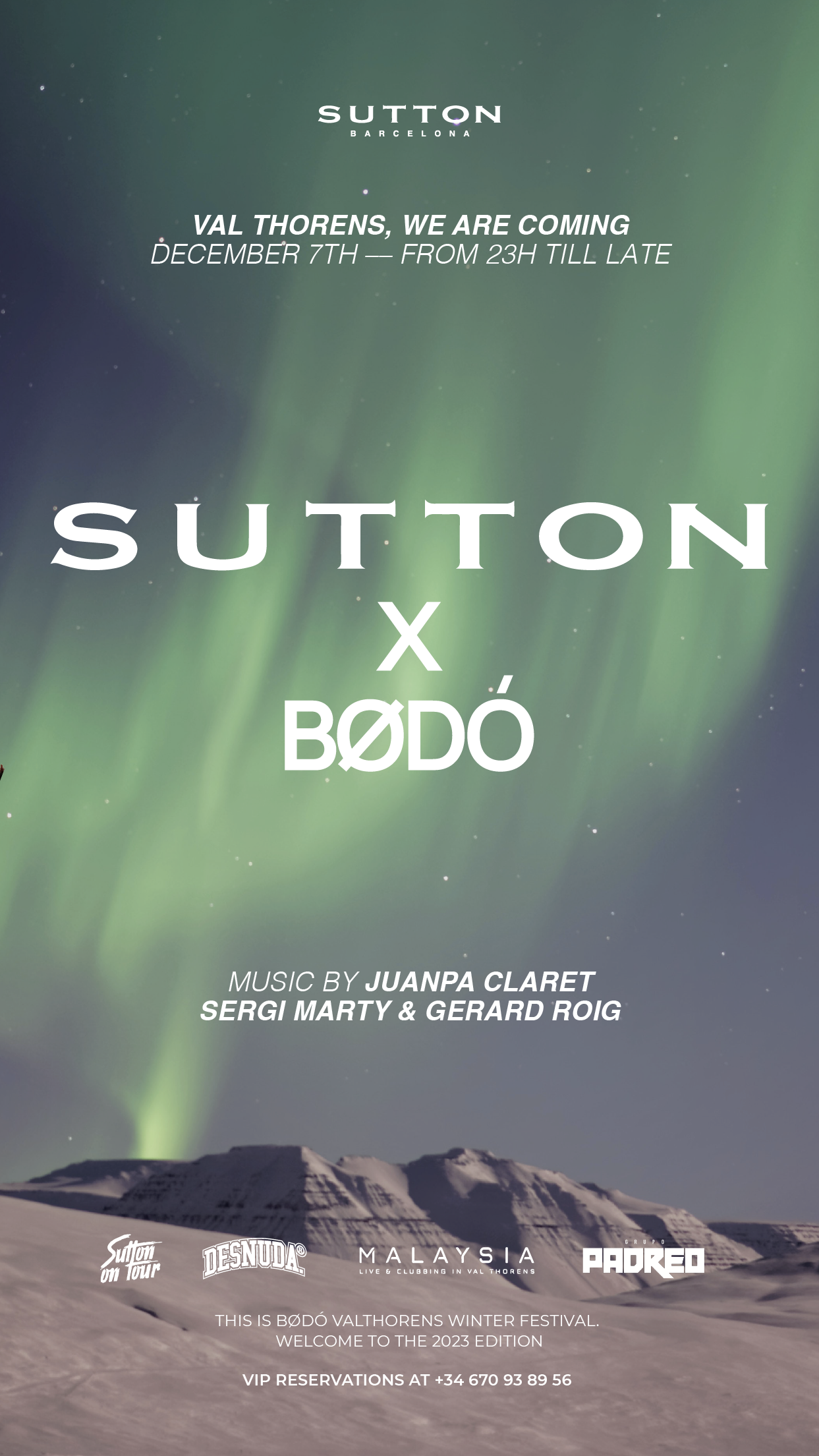 December 7th - BØDÓ x SUTTON at Malaysia